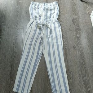 Loft chambray blue jumpsuit